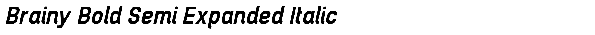 Brainy Bold Semi Expanded Italic image